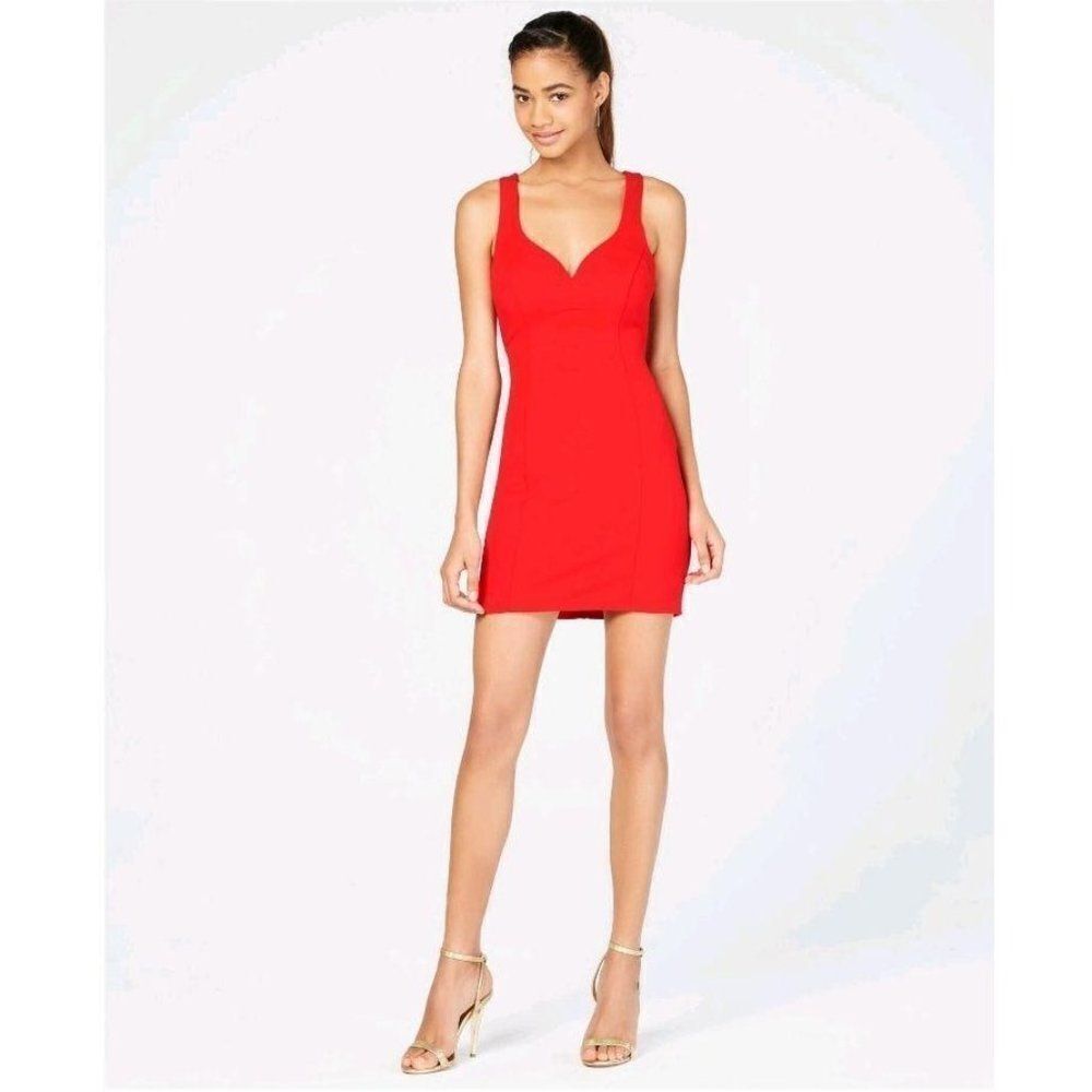 B Darlin Spaghetti Strap Bodycon Cocktail Dress